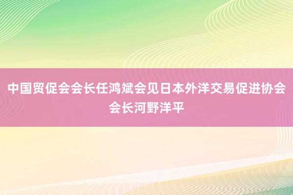 中国贸促会会长任鸿斌会见日本外洋交易促进协会会长河野洋平