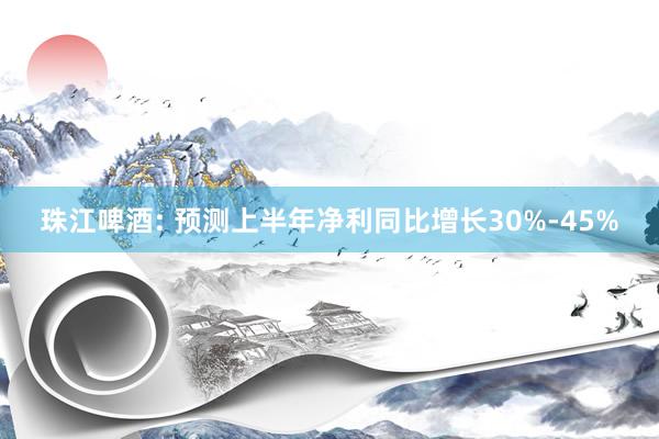 珠江啤酒: 预测上半年净利同比增长30%-45%