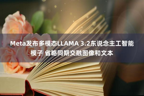 Meta发布多模态LLAMA 3.2东说念主工智能模子 省略同期交融图像和文本