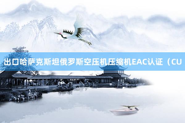 出口哈萨克斯坦俄罗斯空压机压缩机EAC认证（CU