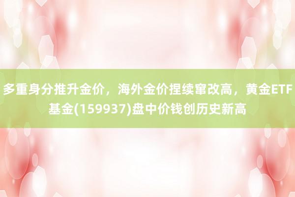 多重身分推升金价，海外金价捏续窜改高，黄金ETF基金(159937)盘中价钱创历史新高